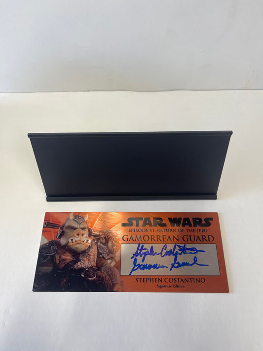 (SPECIAL) STEPHEN COSTANTINO - GAMORREAN GUARD - RETURN OF THE JEDI- 3X7 PLAQUE