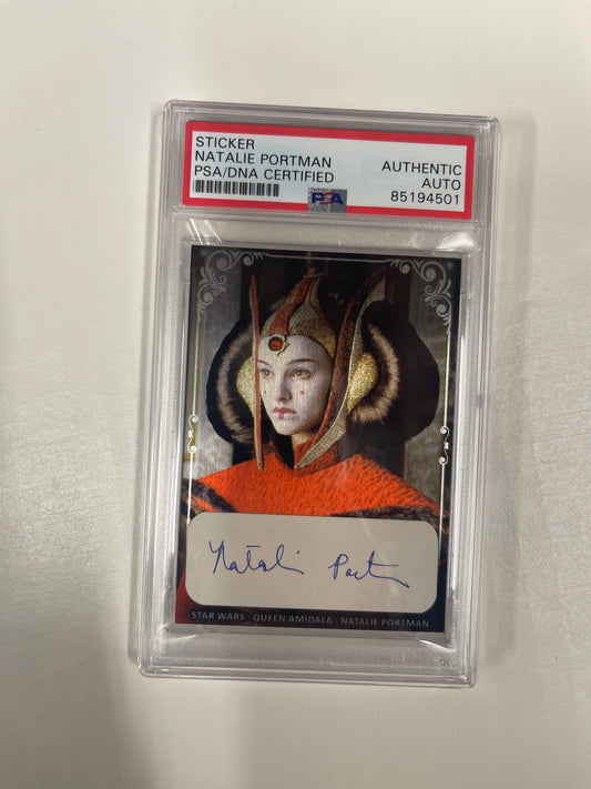 NATALIE PORTMAN - CUSTOM METAL CARD CUT - PSA/DNA - D