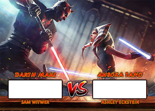 Ahsoka Vs Maul 7x5 inch plaque