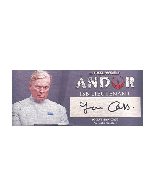 JONATHAN CASS - ISB LIEUTENANT - ANDOR - 3x7 PLAQUE